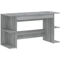 vidaXL Schreibtisch Grau Sonoma 140x50 cm