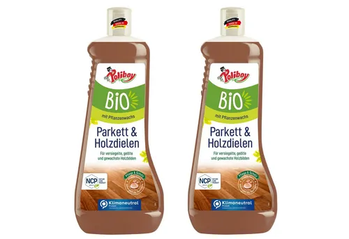 poliboy 2x1 Liter - Bio Holzdielen Pflege Parkettreiniger (Pflege und Schutz für wertvolle Holzböden - Made in Germany)