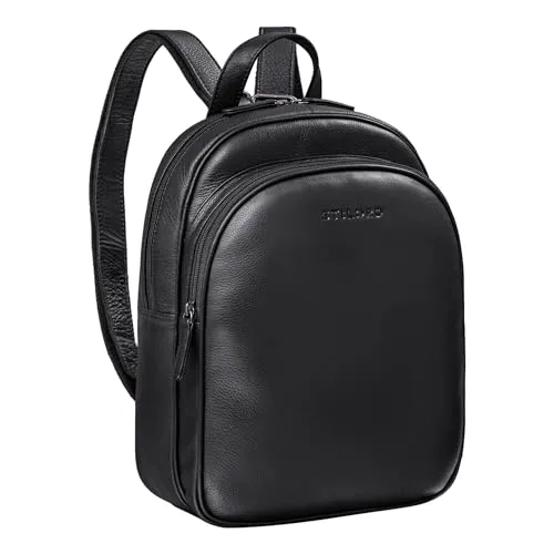 STILORD 'Aubrey' Damen Tagesrucksack Leder - Eleganter Vintage Daypack für 10,9 Zoll Tablets, ideal für Stadtbummel und Arbeit. Praktisches Design mit großem Stauraum und stilvollen Details aus echtem Leder.