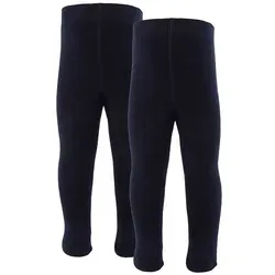 Ewers Strumpfhose Strumpfhose 2er Pack 98% Baumwolle (2 St. 2er-Set) 98% Baumwolle, 2% Elasthan blau 50/56 | 35 cm