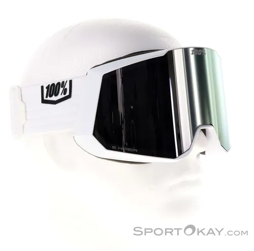 100% Snowcraft XL Hiper Skibrille - Weiß - One Size - Wintersport-Brillen mit hochwertiger Hiper-Technologie für optimale Sicht und Schutz bei jedem Wetter.