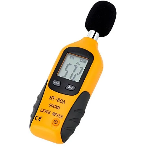 Mengshen Digital Schallpegelmessgerät, Tragbar Sound Level Meter Bereich 30 dBA ~ 130 dBA (9V Batterie enthalten)