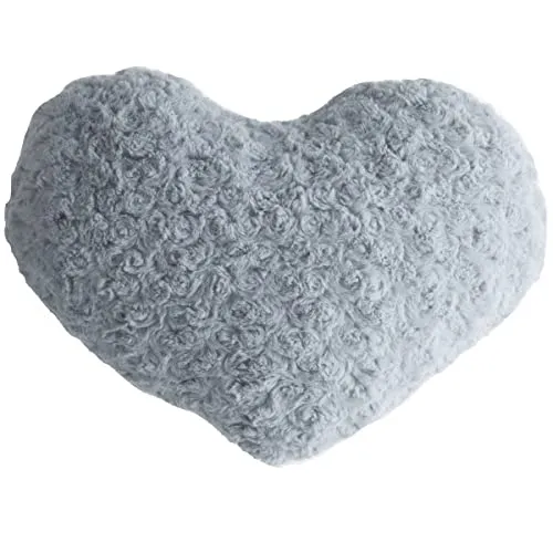 Atmosphera - Kissen Herz - Bouclé - grau - 28x36 cm - Grau