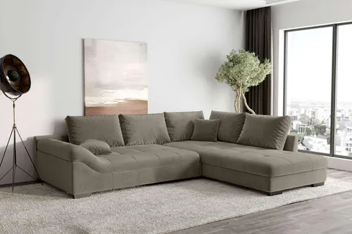99rooms Terra Ecksofa Cordstoff POSO Cappuccino Rechts von 99rooms