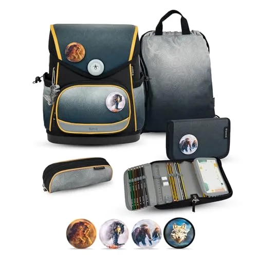 Belmil Compact Plus Premium Schulranzen Set 5-teilig