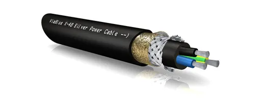 ViaBlue X-40 Silver Netzkabel Powercable, Meterware von VIABLUE
