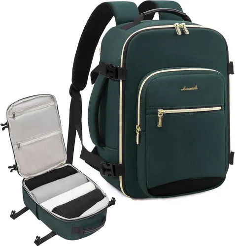 LOVEVOOK Handgepäck Rucksack 40x20x25 – Ideal für Reisen - Vielseitiger Rucksack für Handgepäck und Laptop bis 14 Zoll. Mit 180°-Öffnungsdesign für schnellen Zugriff und atmungsaktiven Schultergurten für hohen Tragekomfort. Wasserabweisend und langlebig.