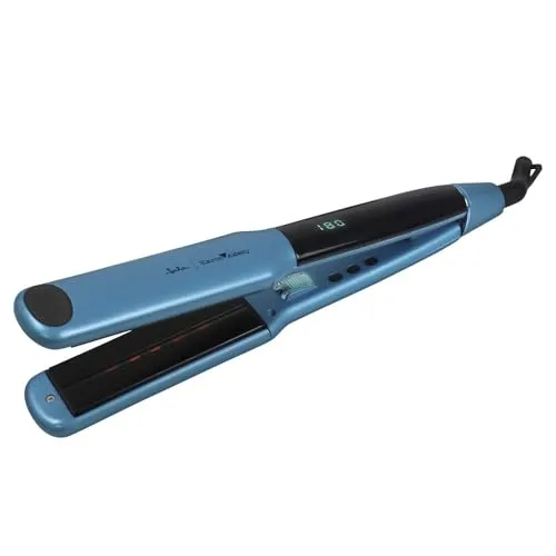 JATA JBPP5570 Professionelles Glätteisen aus Keramik mit Infrarot, bis zu 230 °, große Platten 110 x 36 mm, PTC-Keramikwiderstand, 2 m drehbares Kabel, Ionenfunktion
