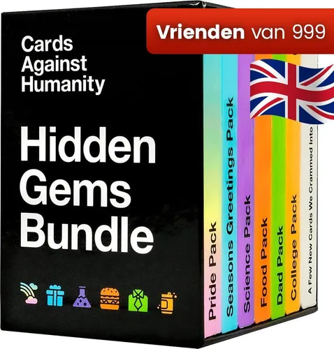 Cards Against Humanity - Hidden Gems Bundle (Englisch, Booster Pack) - Sammelkarten für unvergessliche Spieleabende, erweitert dein Set mit witzigen und unerwarteten Karten.