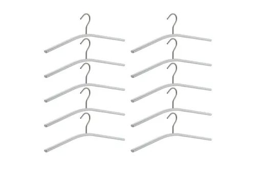10x Metall Kleiderbügel Weiß - Drehbare Jackenbügel für optimalen Platz - Kleiderbügel aus robustem Metall, ideal für Mäntel und Jacken. Drehbare Funktion sorgt für einfachen Zugriff und optimale Nutzung des Kleiderschranks.