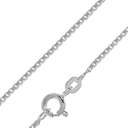 trendor 925 Silber Venezianerkette 1,2 mm - Hochwertige Venezianerkette aus 925 Silber, ideal für Schmuckanhänger. Mit polierter Oberfläche und sicherem Federring-Verschluss. Perfekt für jeden Anlass, Made in Germany.
