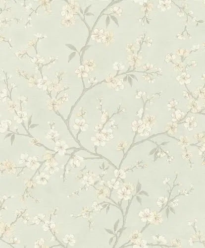 Rasch Vliestapete 456769 Blau-Pastellblau in grün von Rasch