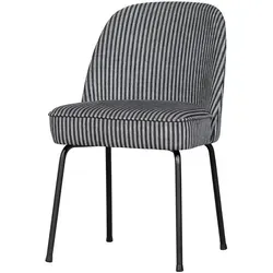 Esszimmerstuhl Vogue aus Stoff, modernes Design, gepolstert, Schwarz Grau