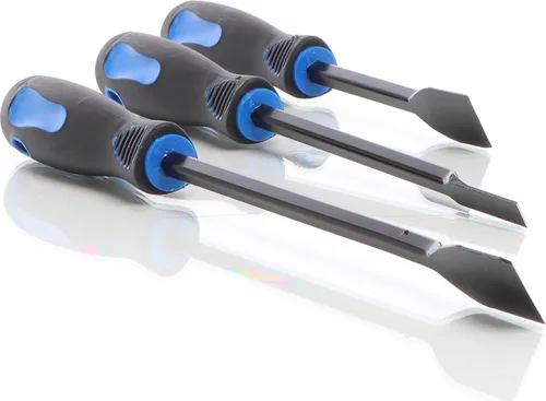 XPOtool Dichtungsschaber Set 3-teilig, Kfz Werkzeug Satz zum Entfernen von Dichtungen, Kleberesten, Vignetten, Plaketten usw., Flachschaber aus Stahl