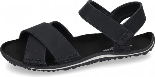 Dockers by Gerli Damenschuhe Sandalen Flach Schwarz - Wanderschuhe mit bequemen Schnitt und flexibler, rutschhemmender Laufsohle. Ideal für warme Sommertage dank praktischem Klettverschluss.