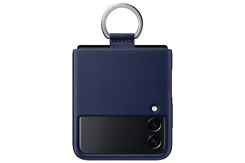 Produktbild Samsung Silicone Cover Smartphone Cover mit Ring EF-PF711 für das Galaxy Z Flip3 5G, Handy-Hülle, Silikon, Schutz Case, stoßfest, dünn und griffig, Dunkelblau