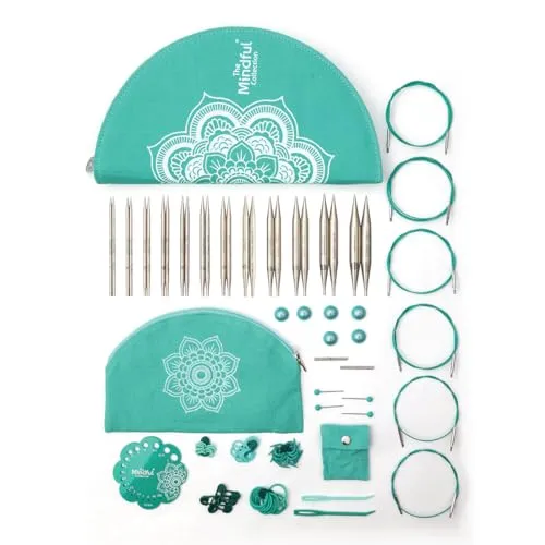 KnitPro – KnitPro auswechselbare Gratitude (13 cm, 3–12,00 mm) Lace-Nadel-Set – 1 Set, Blau