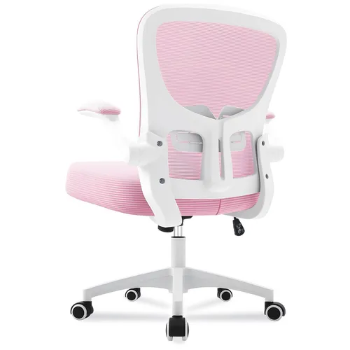Ergonomischer Bürostuhl mit verstellbaren Armlehnen und S-förmiger Lendenstütze