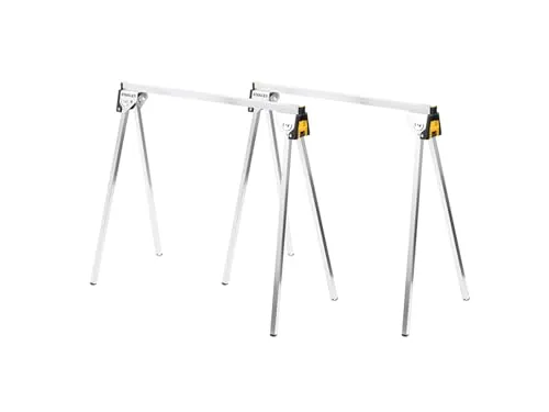 STANLEY Arbeitsbock höhenverstellbar - Unterstellbock Paar aus Metall, belastbar bis 450 kg, ideal für KFZ-Reparaturen und Bauprojekte