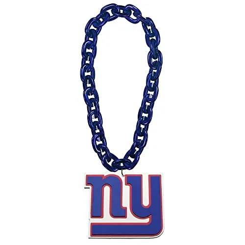 New York Giants Big Logo NFL Fan Chain - Offizielles NFL Fanartikel, ca. 90 cm lange Kette mit abnehmbarem Logo-Anhänger für echten Fan-Stil. Hergestellt aus hochwertigem, ungiftigem Schaum für extra Komfort.