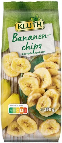 KLUTH Knabberei, Kluth Bananen Chips 250g