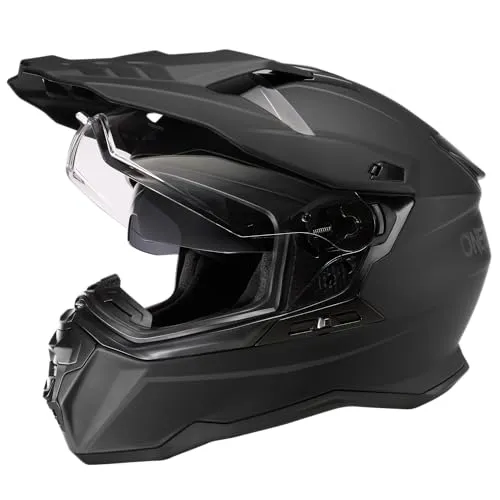 ONeal D-SRS Solid Endurohelm - Matt-Schwarz - M - Motorradhelm mit doppelter Außenschale für erhöhte Sicherheit, optimierter Luftzirkulation und Bluetooth-Vorbereitung für besten Fahrkomfort.