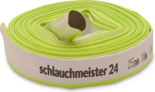 Industrieschlauch Ø 1 Zoll - 25 mm, 10 Meter Flachschlauch - Robuster Flachschlauch aus Polyestergewebe mit PVC-Innenschicht, ideal für Tauchpumpen und Schmutzwasserpumpen. Verrotungsfest und flach aufrollbar, perfekt für Gewerbe und Gartenbau.