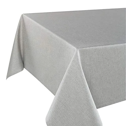 Produktbild Tischdeckenshop24 Tischdecke WIEN grau Premium, schmutzabweisend, ganzjährig, rechteckig 140x220 cm