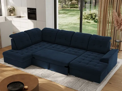 MKS MEBLE Ecksofa MADRITO U-Form in blau von MKS Meble