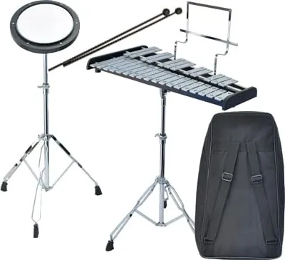 Steinbach Glockenspiel Set 30 Klangplatten inkl. Ständer Tasche Übungspad