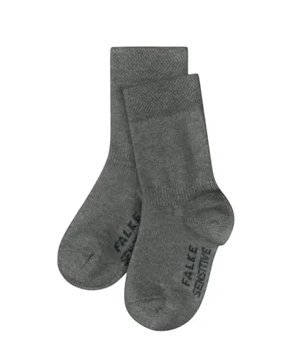 FALKE Unisex Baby Socken Sensitive B So Baumwolle mit Komfortbund 1 Paar, Grau Light Grey Melange 3390, 80-92