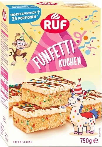 RUF Funfetti-Blechkuchen mit bunten Streuseln, 750g von RUF