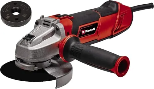 Einhell Winkelschleifer TE-AG 125 1010 CE - 1010 Watt, elektronische Drehzahleinstellung und werkzeugloser Scheibenwechsel für präzises Trennen und Schleifen