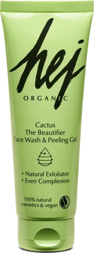 Hej Organic The Beautifier Cactus Gesichtspeeling 125 ml - Gesichtswasser für strahlende Haut, mit natürlichem Kaktus-Extrakt für sanfte Peelingwirkung und Hautverfeinerung.