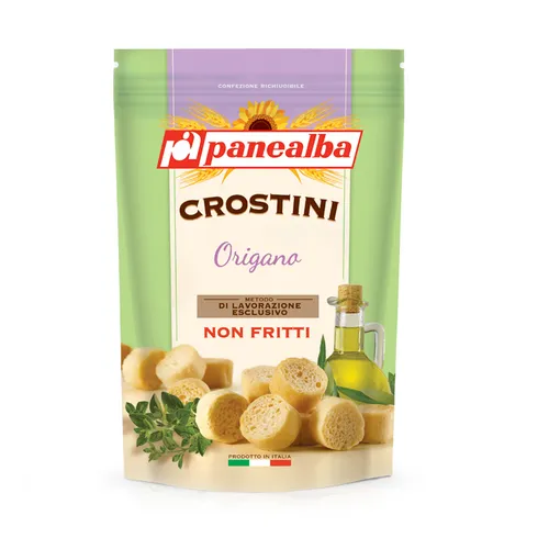 Panealba Crostini Origano Croutons mit Oregano Nicht Frittiertes 100g