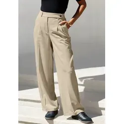 LASCANA Palazzohose im Business-Look, elegante Anzughose mit Taschen - Stoffhose im Business-Look, ideal für Büro und Business-Anlässe, mit praktischen Taschen und figurumspielendem Schnitt für einen eleganten Auftritt.