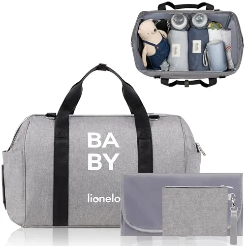 Lionelo Ida Kinderwagentasche – Praktische Wickeltasche mit Thermo-Taschen - Baby Wickelhenkeltaschen – Mit 2 Thermo-Taschen für Flaschen und einer Wickelauflage bietet die Lionelo Ida optimale Lösungen für unterwegs. Strapazierfähig und wasserabweisend!