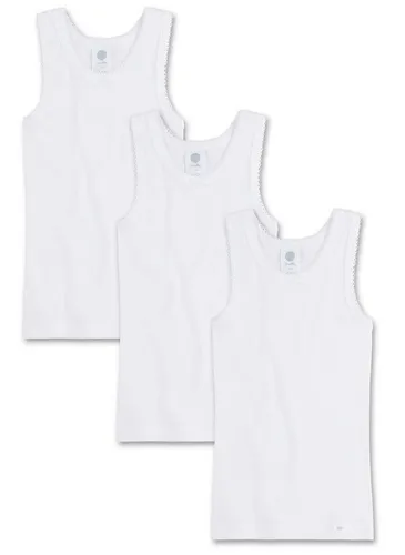 Sanetta Mädchen Unterhemd 3er Pack - Einfarbig Weiß, Organic Cotton - Kinder-Wäsche, 3er Pack Unterhemden aus 100% Organic Cotton für höchsten Tragekomfort. Weiches Material und angenehmer Schnitt, ideal für den Alltag.