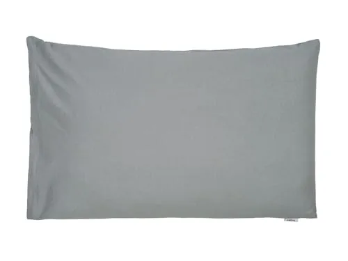 beties BasicSoft Kissenhülle ca. 40x60 cm 100% Baumwolle Jersey Kissenbezug Kopfkissenbezug für Schlaf-Sofa Couch Bett - Silber-grau