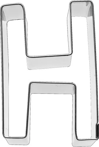 Birkmann, Ausstechform Buchstabe H, Grau, 6 cm, Edelstahl