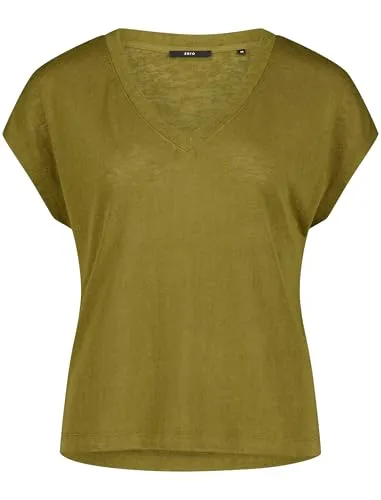 Zero T-Shirt Damen V-Ausschnitt in Fir Green (Größe 36)