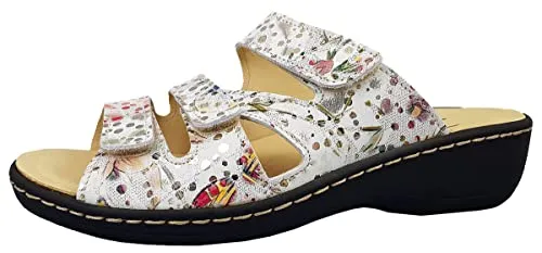 Belvida Damenschuhe Pantolette Weiß – Komfortable Hausschuhe für Damen - Clogs für Damen mit Lederdecksohle und Wechselfußbett, ideal für lose Einlagen und mit flexibler Laufsohle für optimalen Tragekomfort.