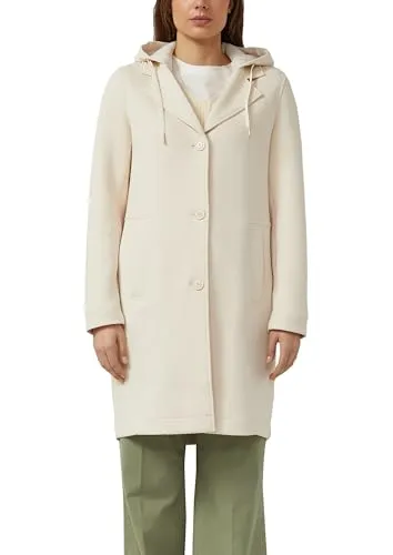 s.Oliver Langmantel für Damen in Vanilla, Gr. 36 - Stylischer Langmantel für Damen von s.Oliver, kniebedeckend mit Kapuze und Kordelzug. Ideal für einen lässigen Look und komfortabel bei jedem Wetter.