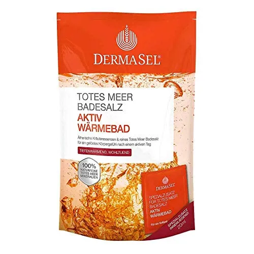 DermaSel® Bad Aktiv Wärme | Totes Meer Badesalz | 400 g + 20 ml