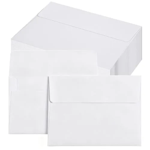 Stück 120×165 mm Weiß Briefumschläge Selbstklebend Ohne Fenster 100