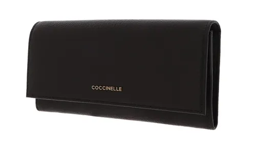 COCCINELLE Geldbörse Metallic Soft - Elegante Geldbörse aus 100% Leder mit 10 Kartenfächern und praktischer Fächeraufteilung – ideal für Freizeit und Reisen.