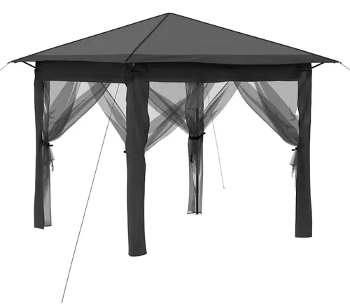 vidaXL Pavillon mit 4 Seitenwänden 2,6 x 2,6 m