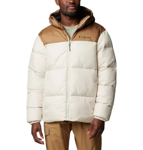 Columbia Winterjacke Puffect II Hooded - Beige/Braun, Herren XL - Columbia Outdoorbekleidung mit Thermarator Isolierung für optimale Wärme und wasserdichte Eigenschaften, ideal für kalte Tage und vielseitige Aktivitäten.