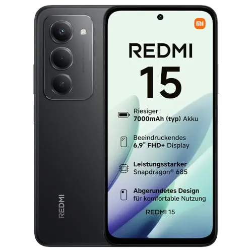 Produktbild XIAOMI Redmi 15 Smartphone 6+128GB mit 50MP Kamera