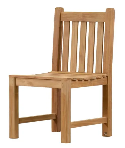Kai Wiechmann Teak Gartensessel ohne Armlehnen - Hochwertiger Sessel aus massivem, nachhaltigem Teakholz, witterungsbeständig und ideal für Garten, Terrasse oder Balkon. Minimalistisches Design für platzsparendes Sitzen.